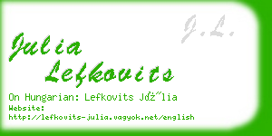 julia lefkovits business card